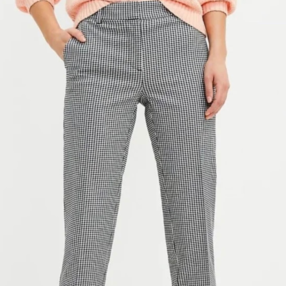 NEW LOFT Gingham Slim Pants